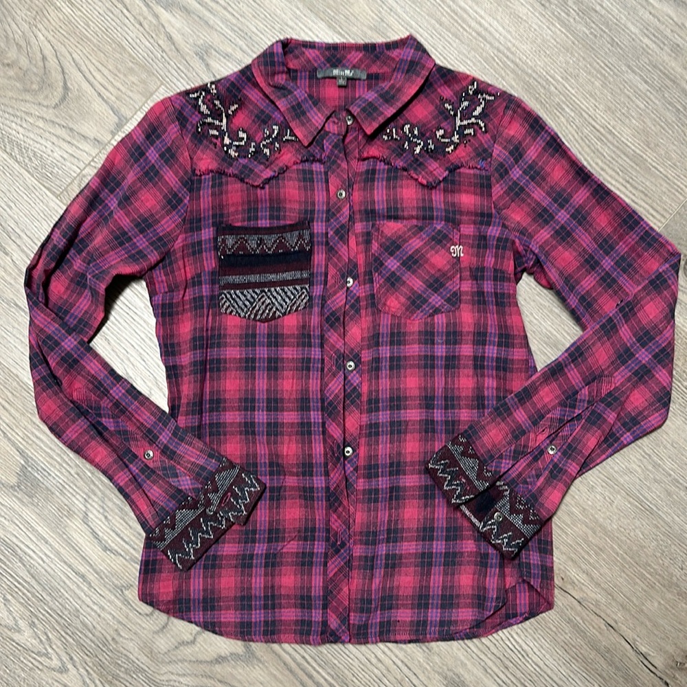 Miss Me Button Down Top